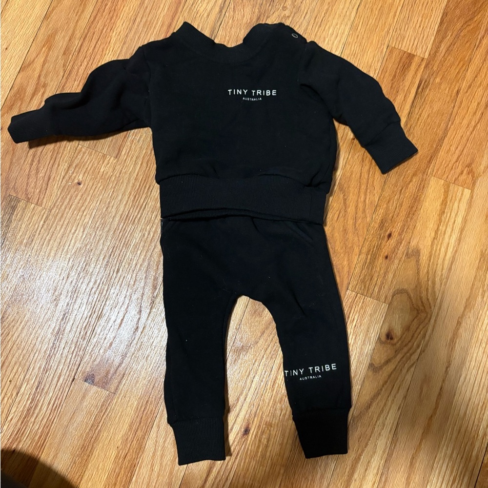 Tiny Tribe Black Baby Outfit
